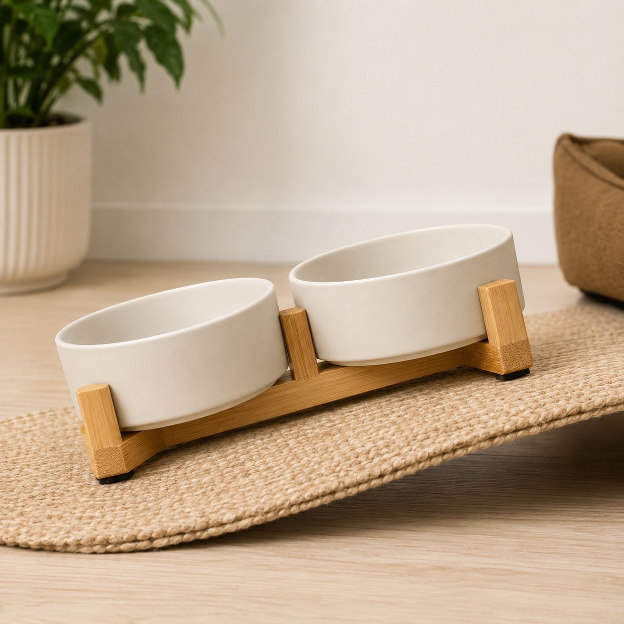 Ceramic Food and Water Bowl Set